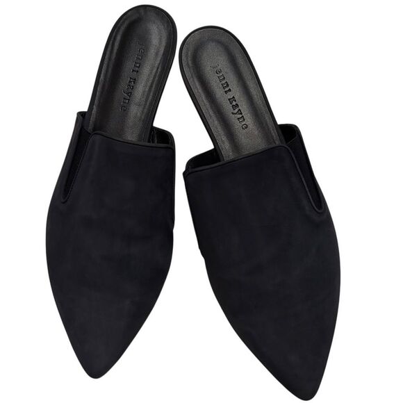 Jenni Kayne Oiled Midnight Navy Blue Leather Slip-Ons Mules 41/11 - Picture 1 of 11
